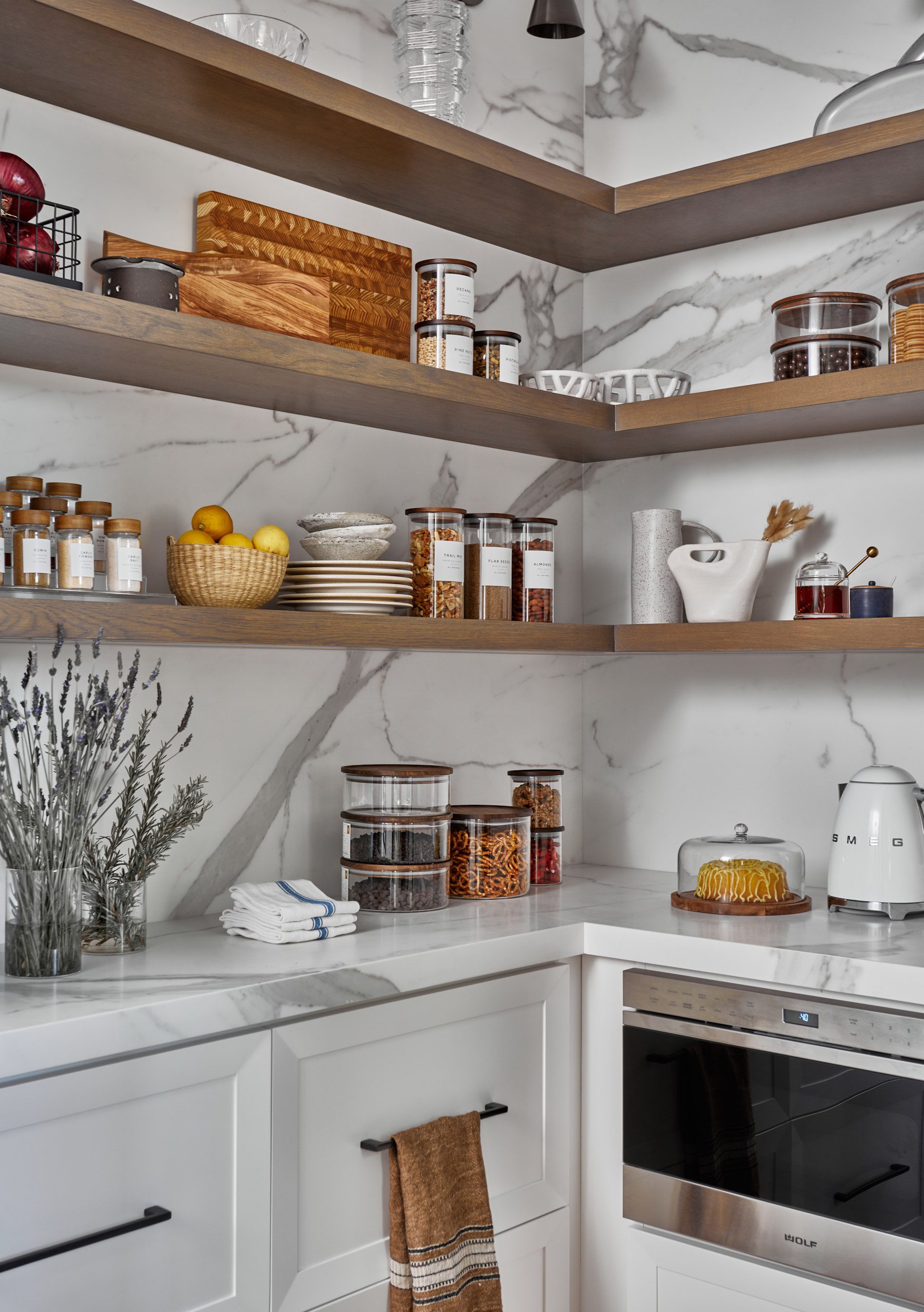 Professionally organized kitchen pantry and cabinetry