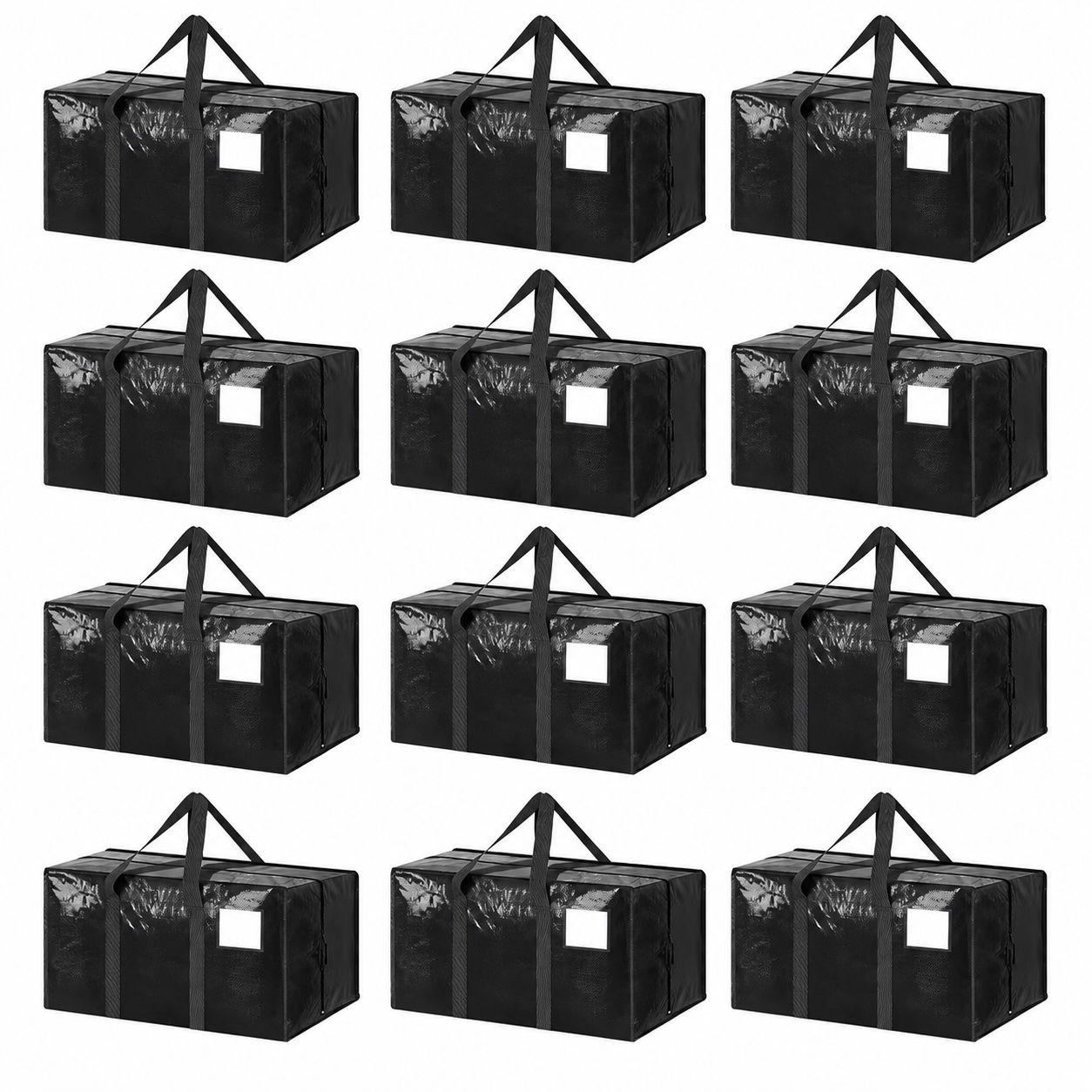 Set of 12 large zippered moving bags available from OC Tote Rentals